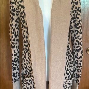 Leopard Print Cardigan Sweater
